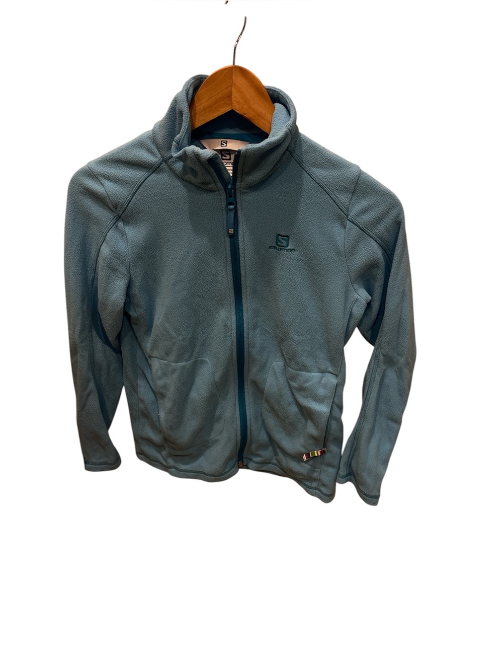 Salomon Light Blue Full-Zip Kids Fleece Jacket